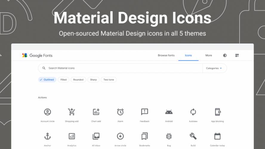 Material Design Icons Figma Template