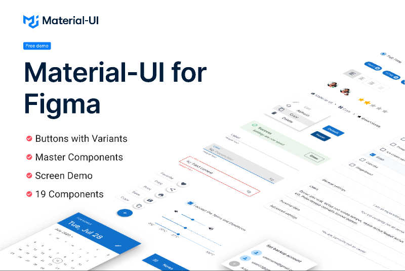 Material-UI for Figma v4.12.0 (Free Demo)