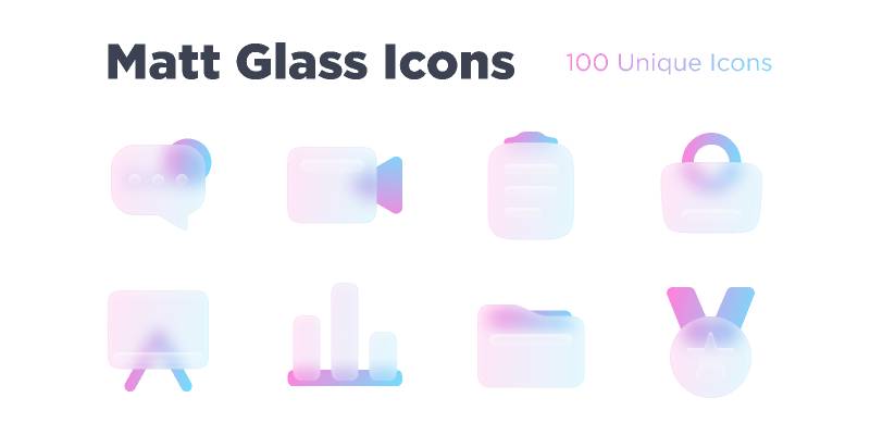 Matt Glass Icons Figma Free