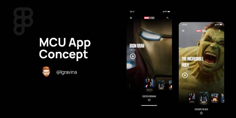 MCU App Concept - Free Fimga Mobile Template