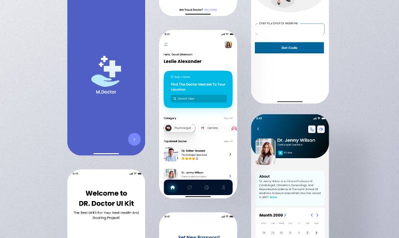 M.Doctor Figma Mobile UI design