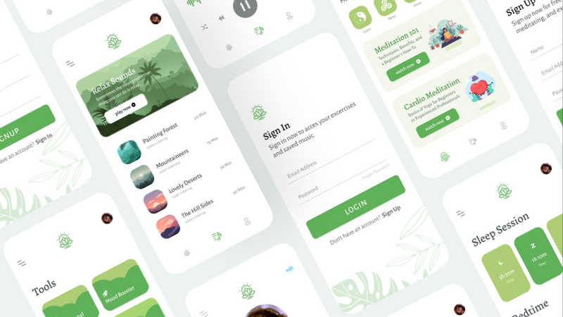 Medic Meditation App  Figma mobile templates