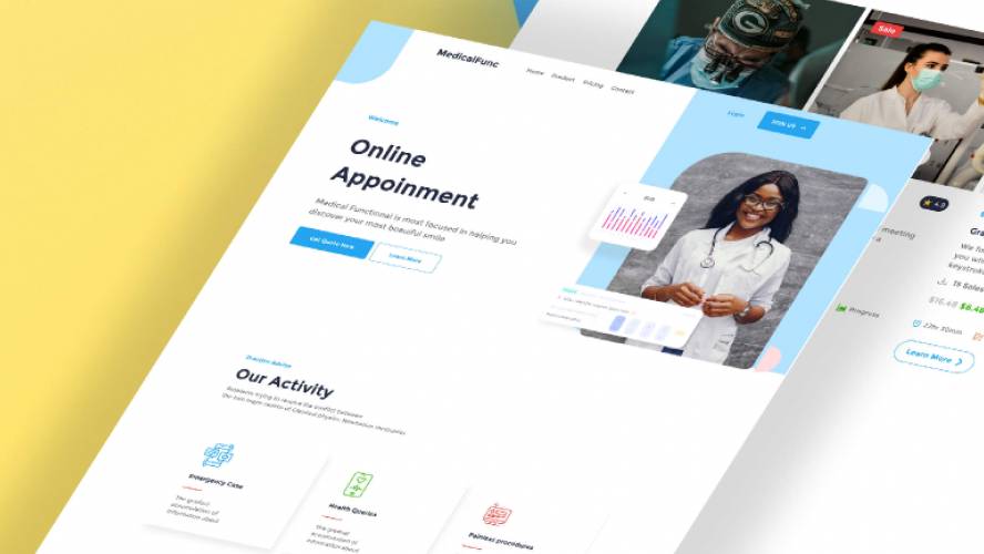Medical Functional - bootstrap website templates free download