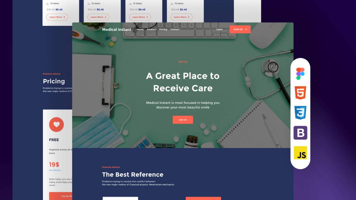 Medical Instant - figma template free