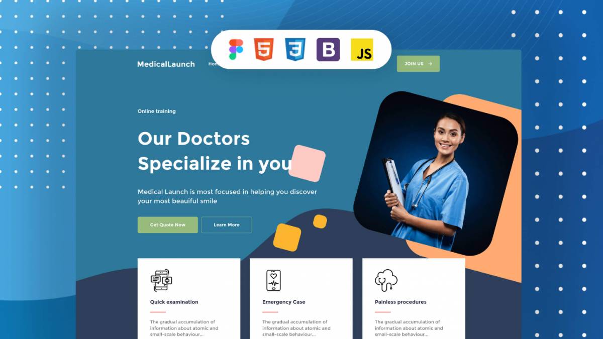 Medical Launch - professional website template figma free