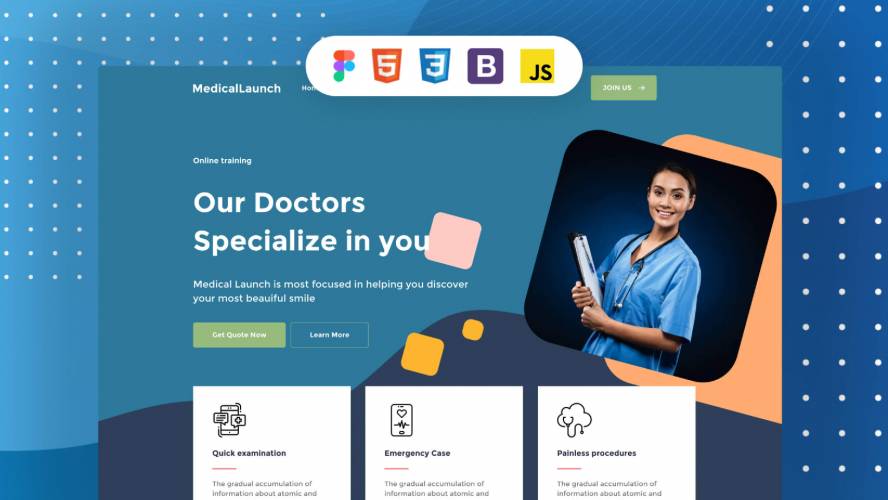 Medical Launch - professional website template figma free