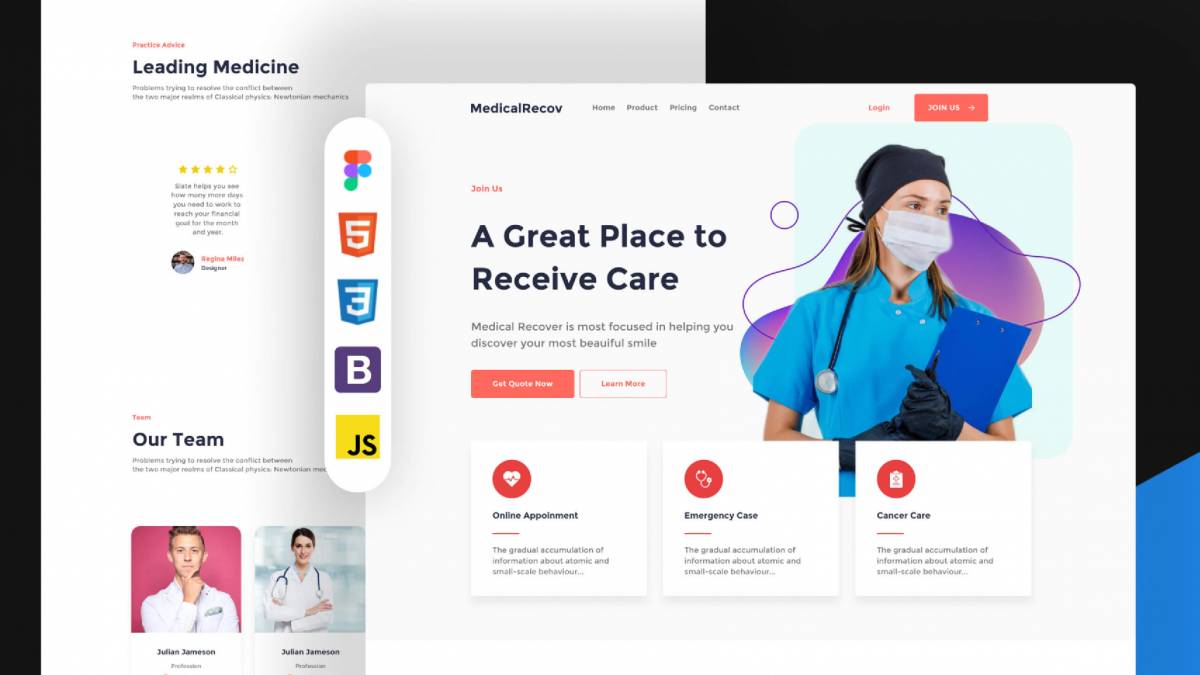 Medical Recover - figma website template