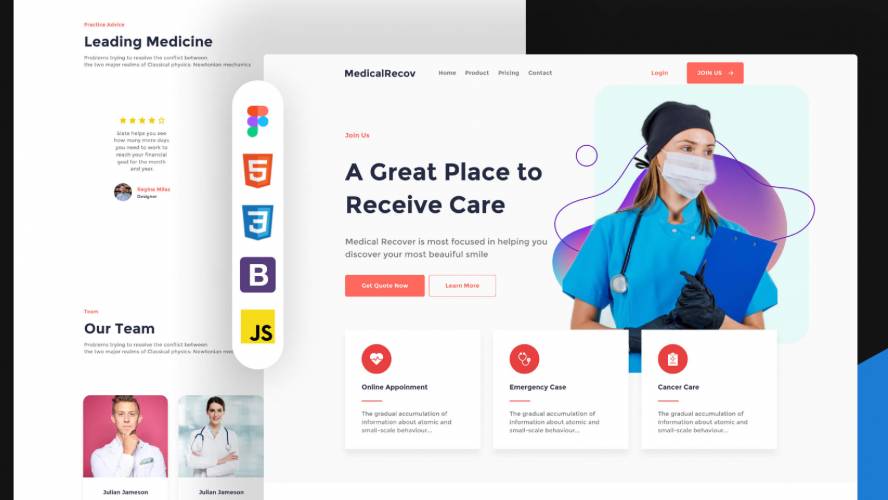 Medical Recover - figma website template