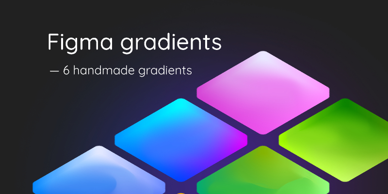 Mesh gradients 6 handmade figma ui kit