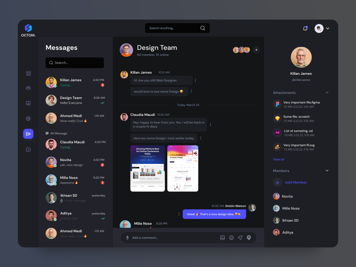 Messaging App UI Design