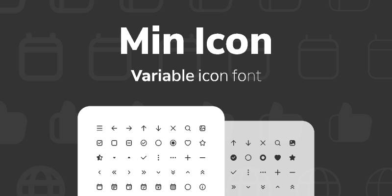 Min Icon - Variable icon font Figma Template