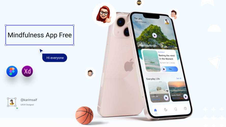 Mindfulness Figma App Free Template