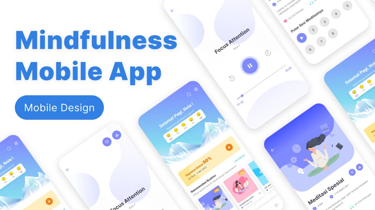 Mindfulness Mobile App Figma Template