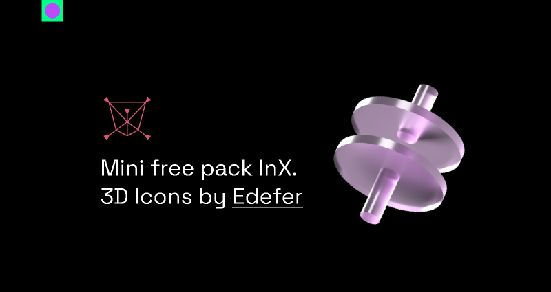 Mini free pack InX 3D Icons Figma Free Download