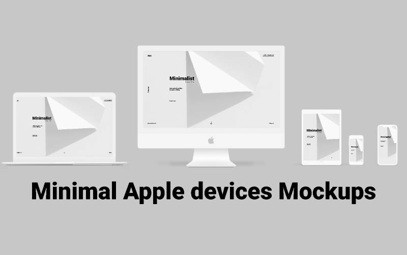 Minimal Apple devices Mockups
