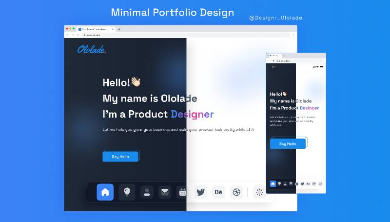 Minimal Portfolio Design Figma Template