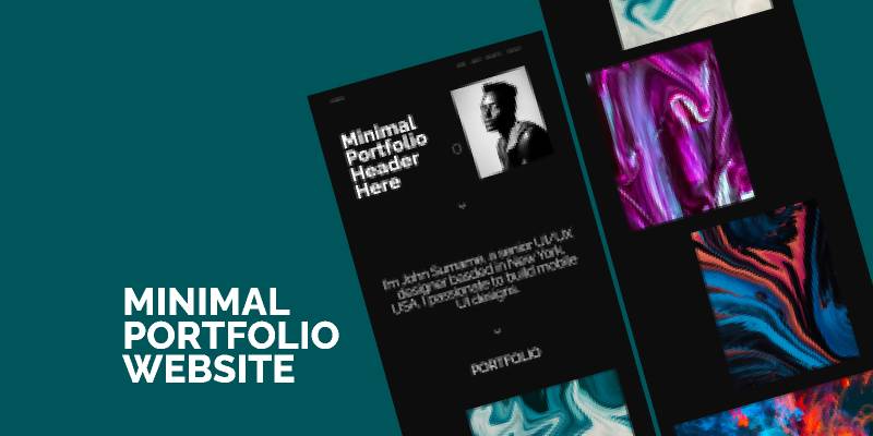 Minimal Portfolio Figma Website UI Kit