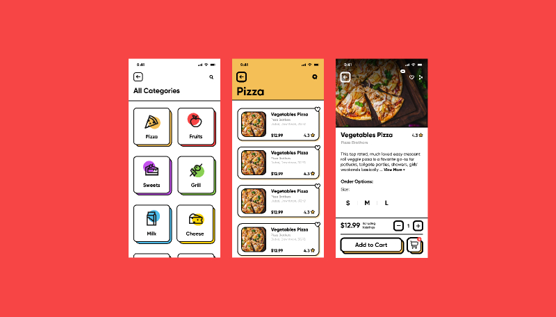 Minimal Restaurant App Figma Free Mobile Template