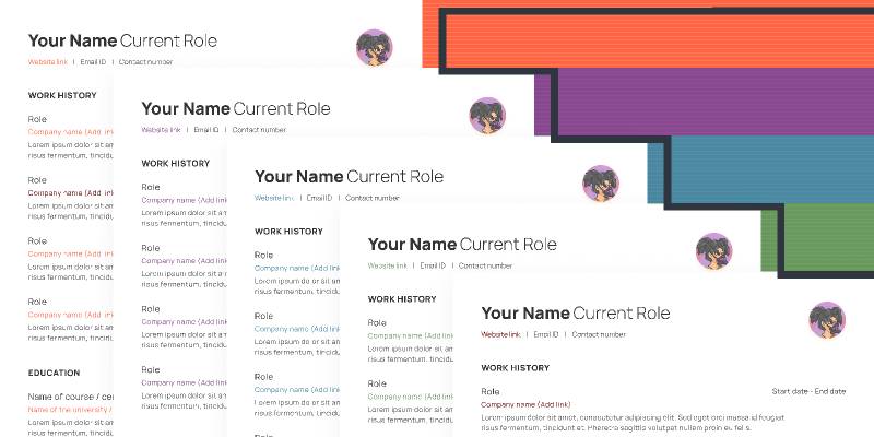 Minimal Resume / CV Template Figma Template