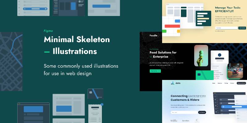 Minimal Skeleton Illustrations Figma Template