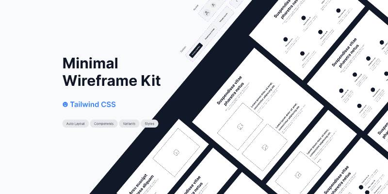 Minimal Wireframe Kit Figma Resource