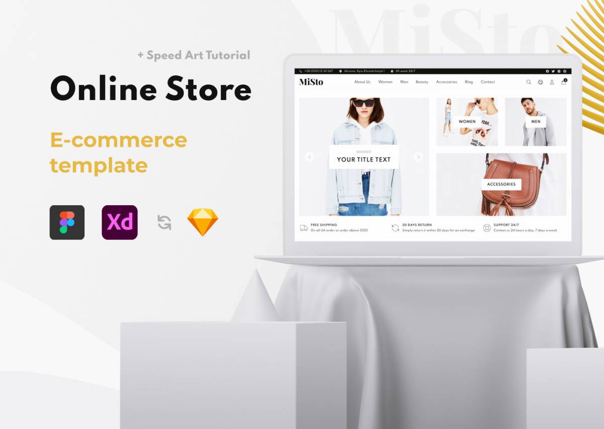 MiStoFree eCommerce templateStoreShopMinimalist & Clean Web Design