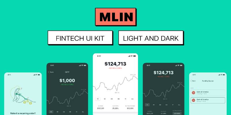 MLIN - Crypto Fintech UI Kit Light and Dark Mode