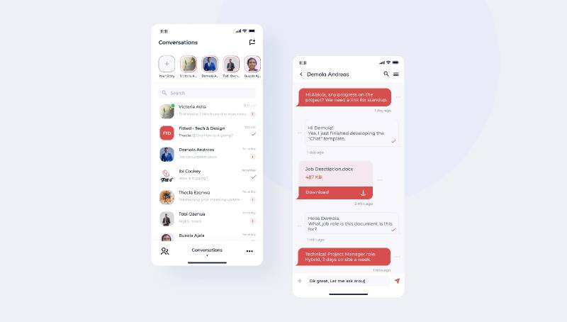 Mobile App Chat Figma UI Kit