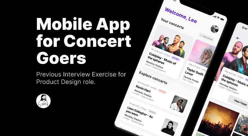 Mobile App for Concert Goers - Product Design Figma Template