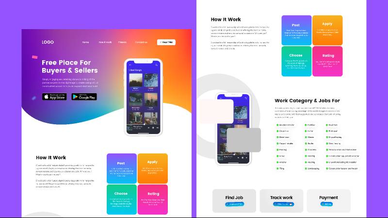 Mobile App Landing Page Figma Website Template