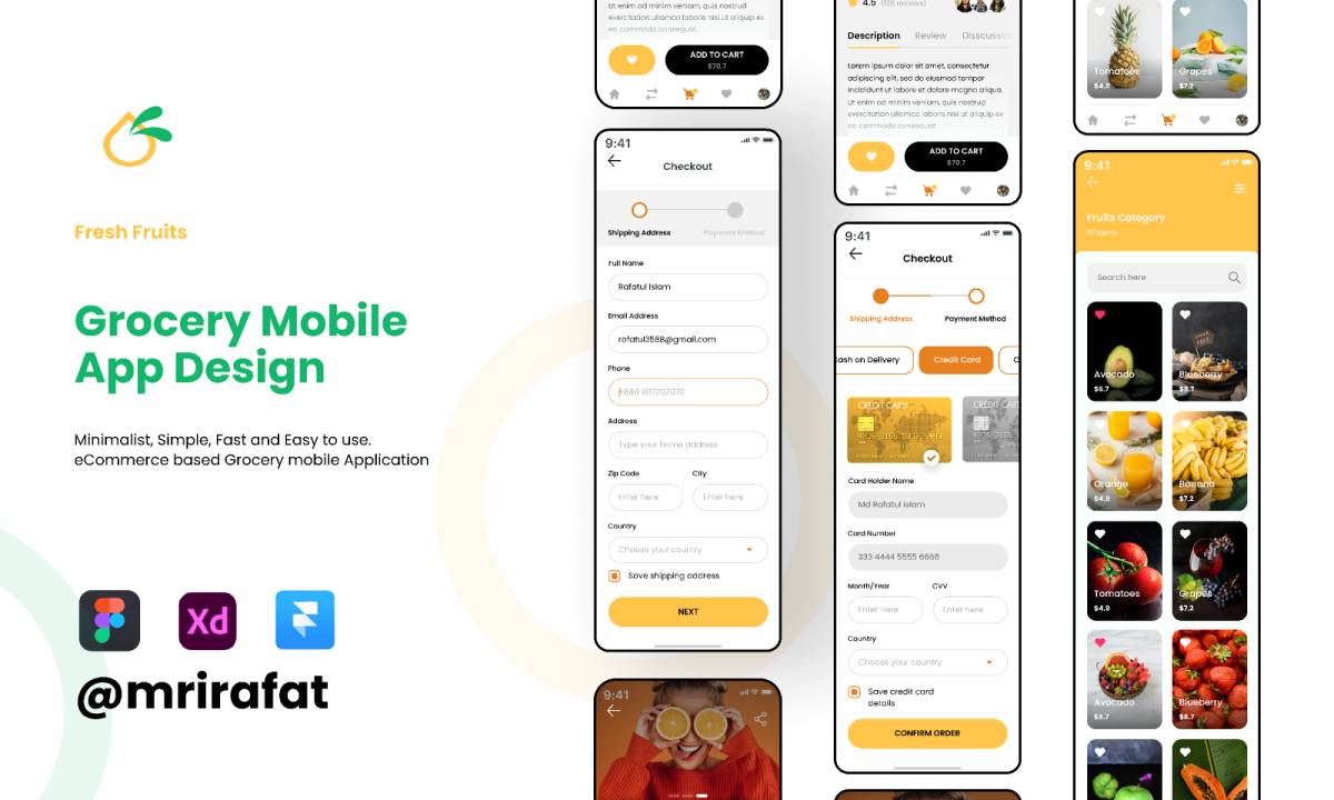 Mobile App UI Design Figma Template