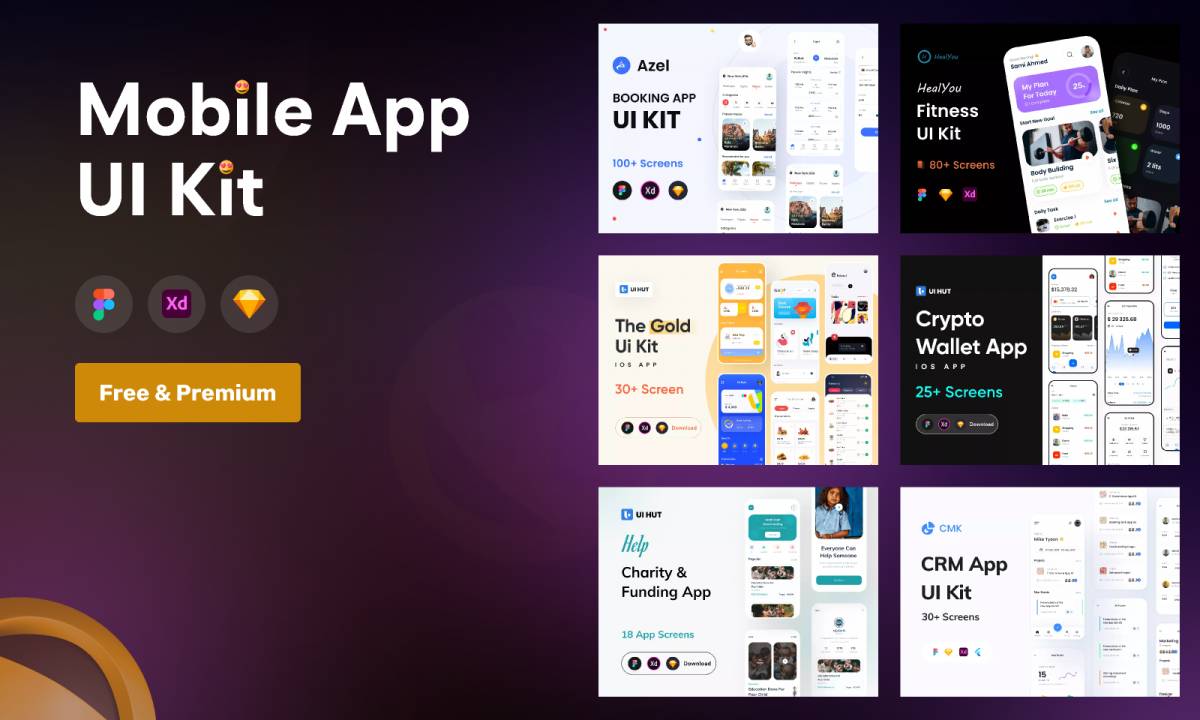 Mobile App UI Kit Figma Design