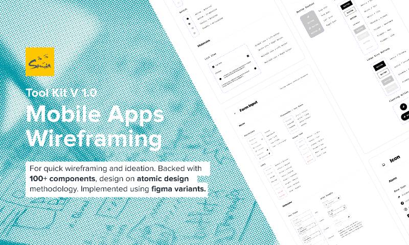 Mobile Apps Figma Wireframe Tool Kit