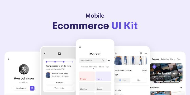 Mobile Ecommerce UI Kit figma free