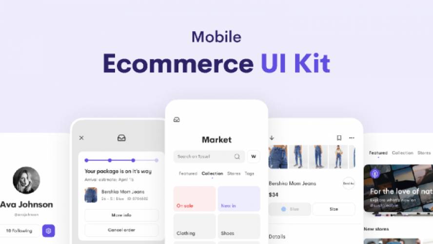 Mobile Ecommerce UI Kit figma free