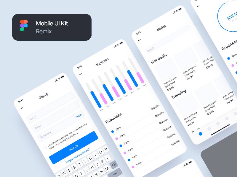 Mobile UI Kit Figma Mobile Template