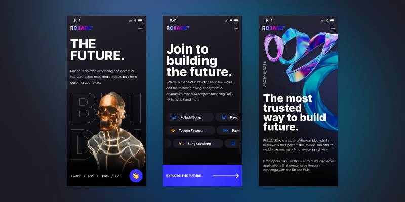 Modern Crypto NFT Figma Mobile Template (Dark mode)