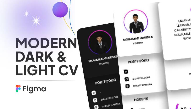 MODERN CV DARK & LIGHT figma template