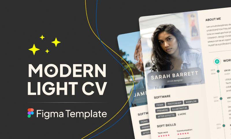 Modern Light CV Figma Template