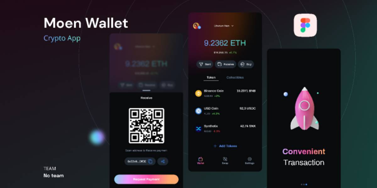 Moen Wallet Figma Crypto Mobile App