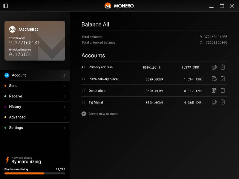 Monero GUI