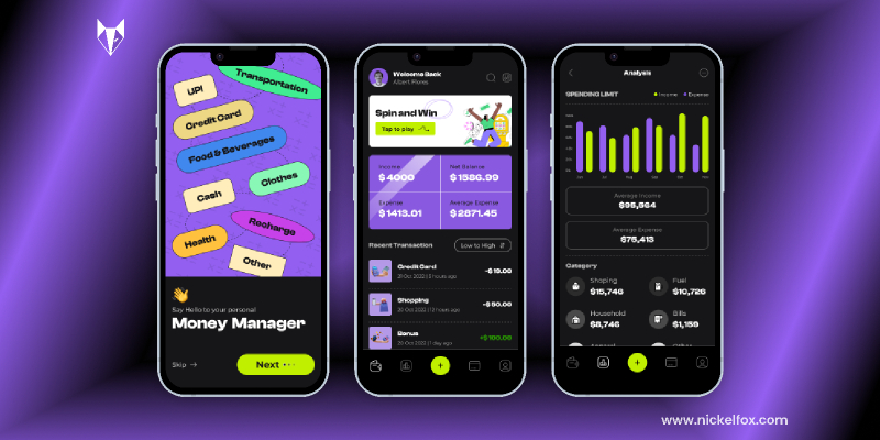 Money Manager App Mobile Free Template