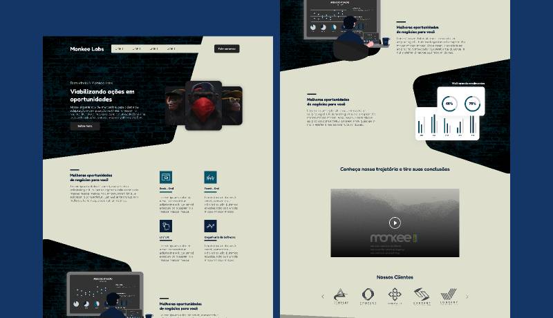 Monkee Labs Landing Page Figma Website Template