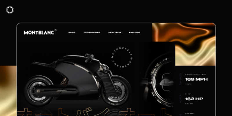 Montblanc - Motorcycle website concept design