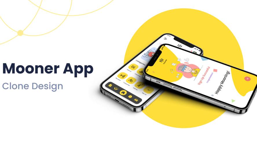 Mooner Home service App UI Figma Mobile Template