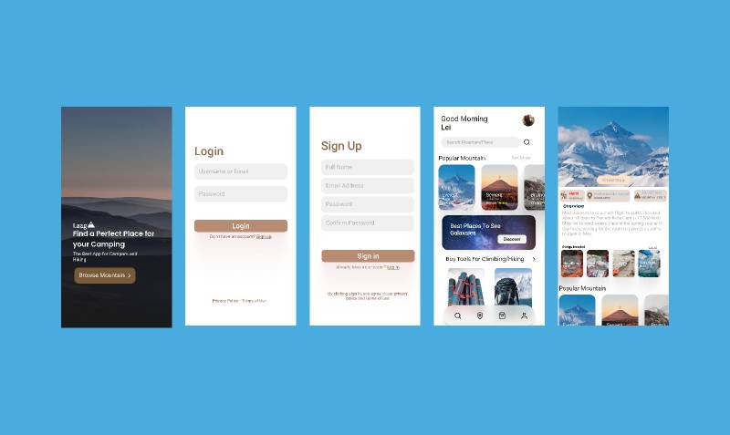 Mountian app figma template