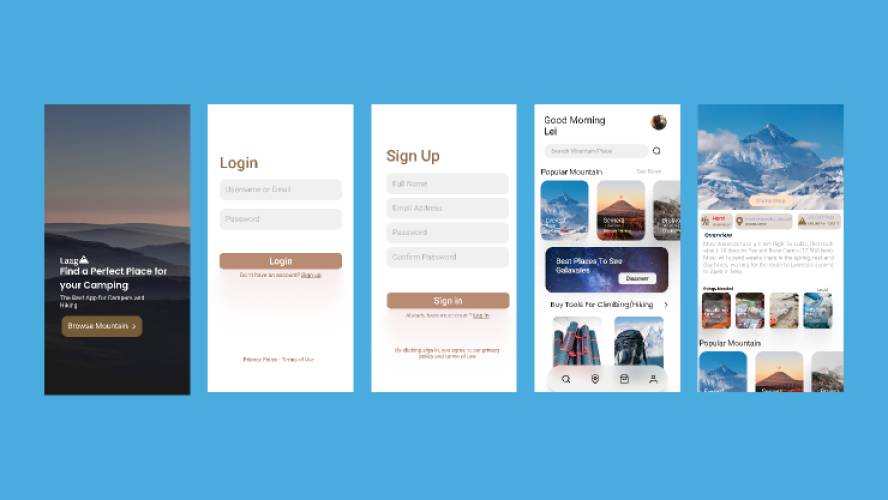 Mountian app figma template