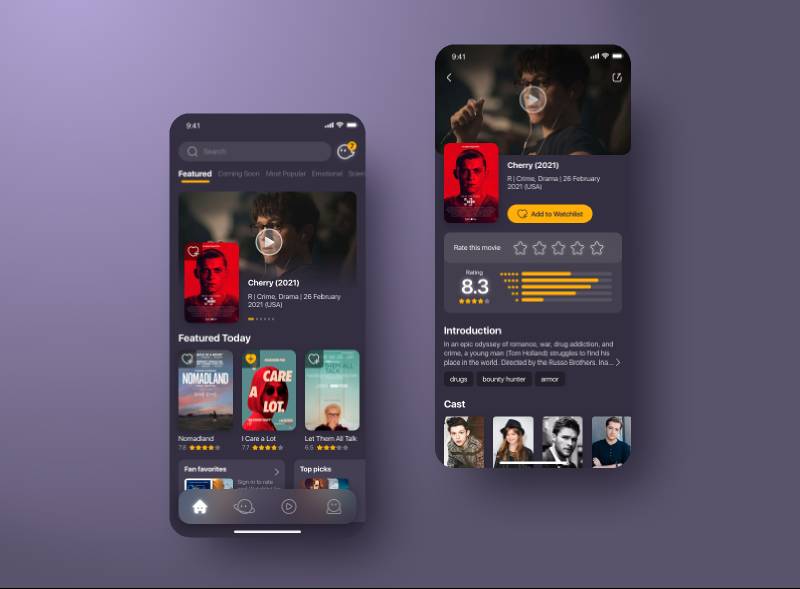 Movie App Figma Mobile Template