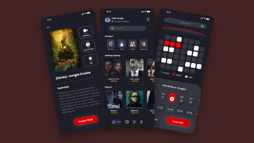 Movie Ticket App Figma Mobile Template Free Download
