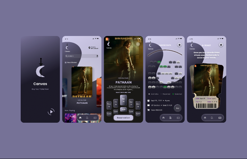 Movie Ticket Booking Figma Free Mobile Template